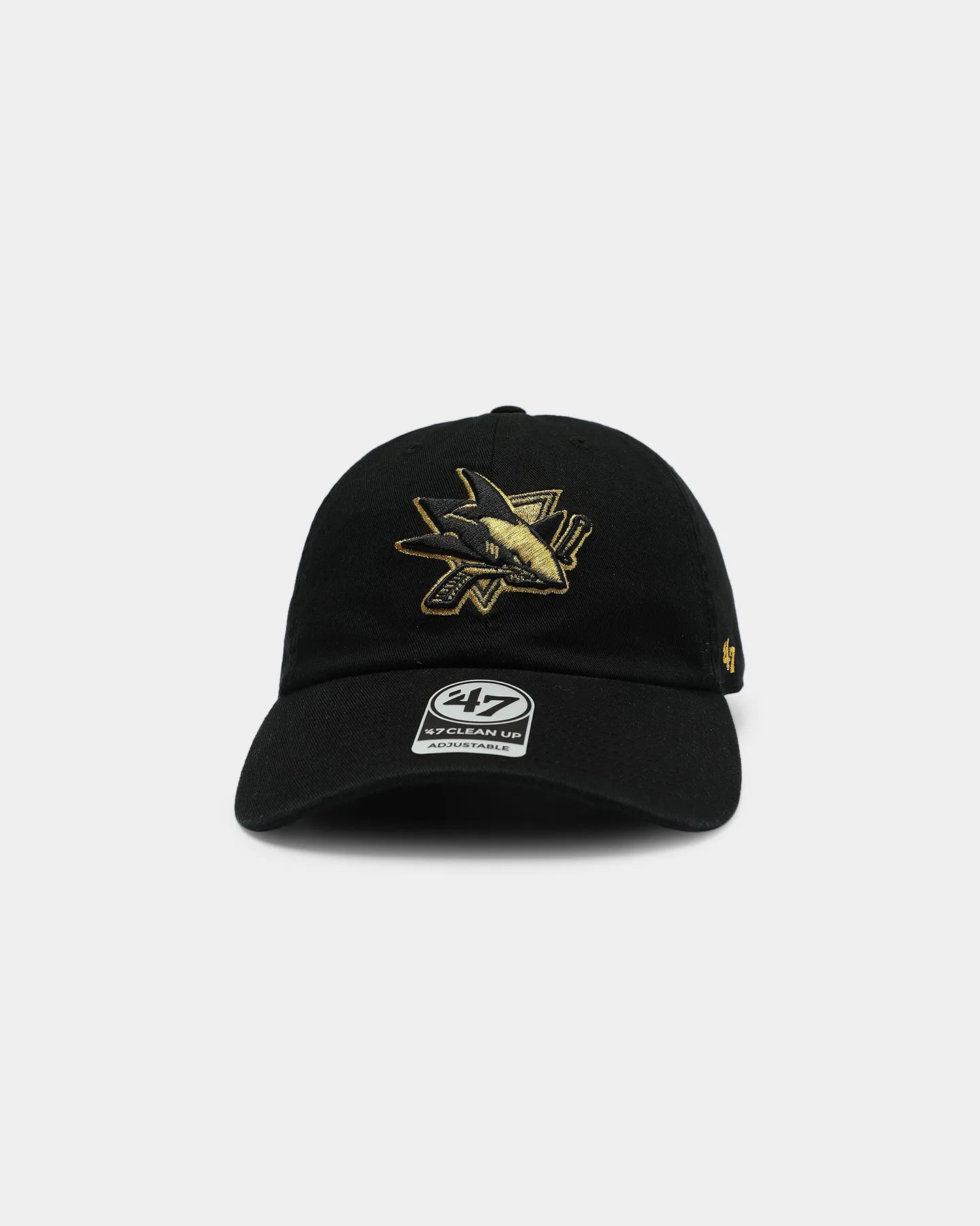 47 Brand San Jose Sharks Clean Up Strapback Black/Gold