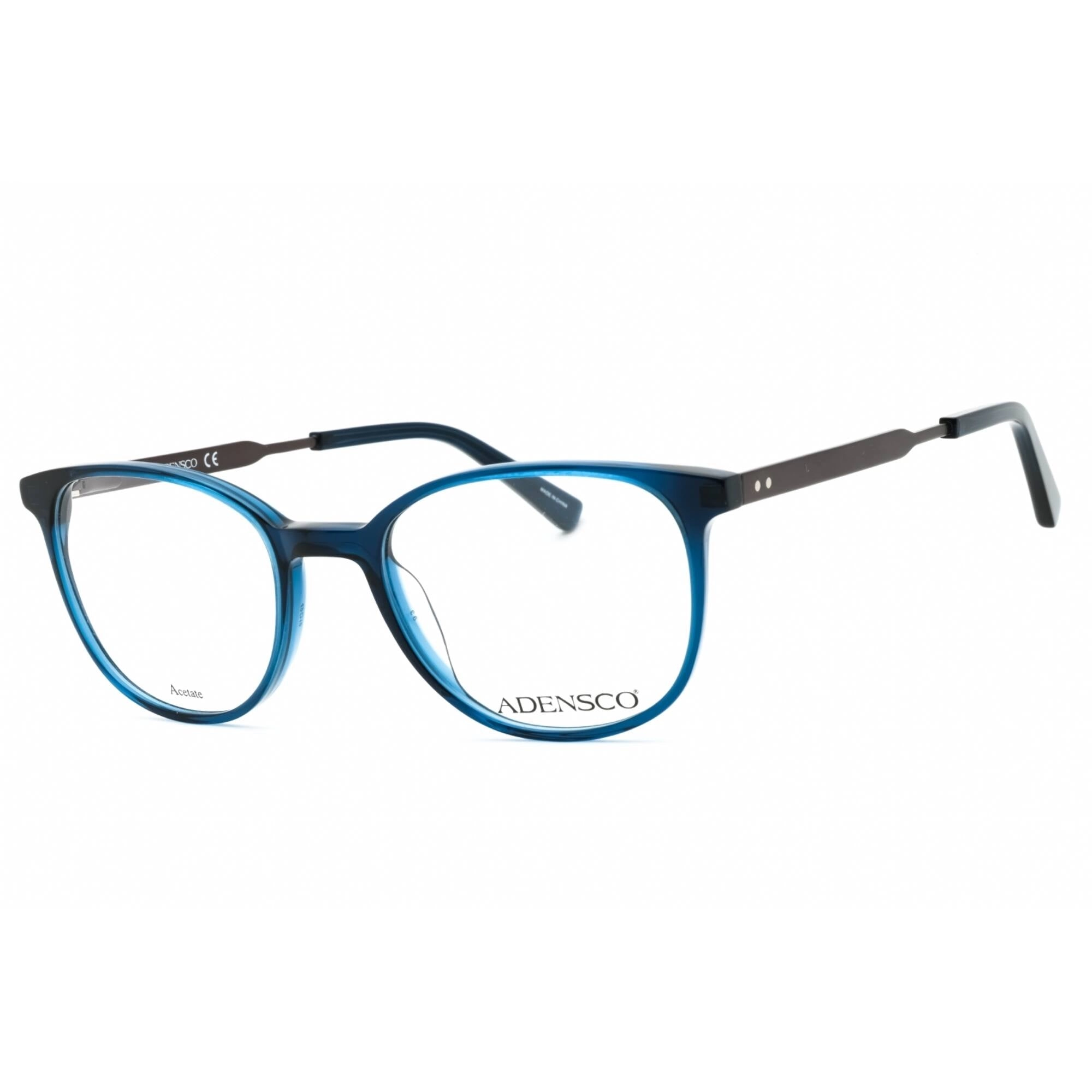 Adensco Men's Eyeglasses - Crystal Blue Plastic Cat Eye Shape Frame | AD 122 0QM4 00