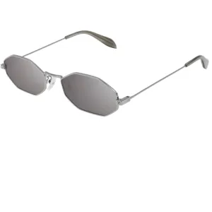 Alexander Mcqueen Men's Sunglasses - Silver Lens | ALEXANDER MCQUEEN AM0211SA 004