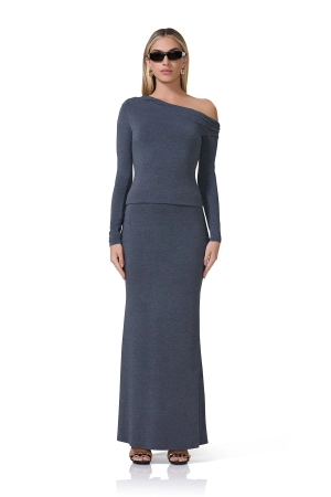 Amelia Maxi Skirt - Heather Charcoal