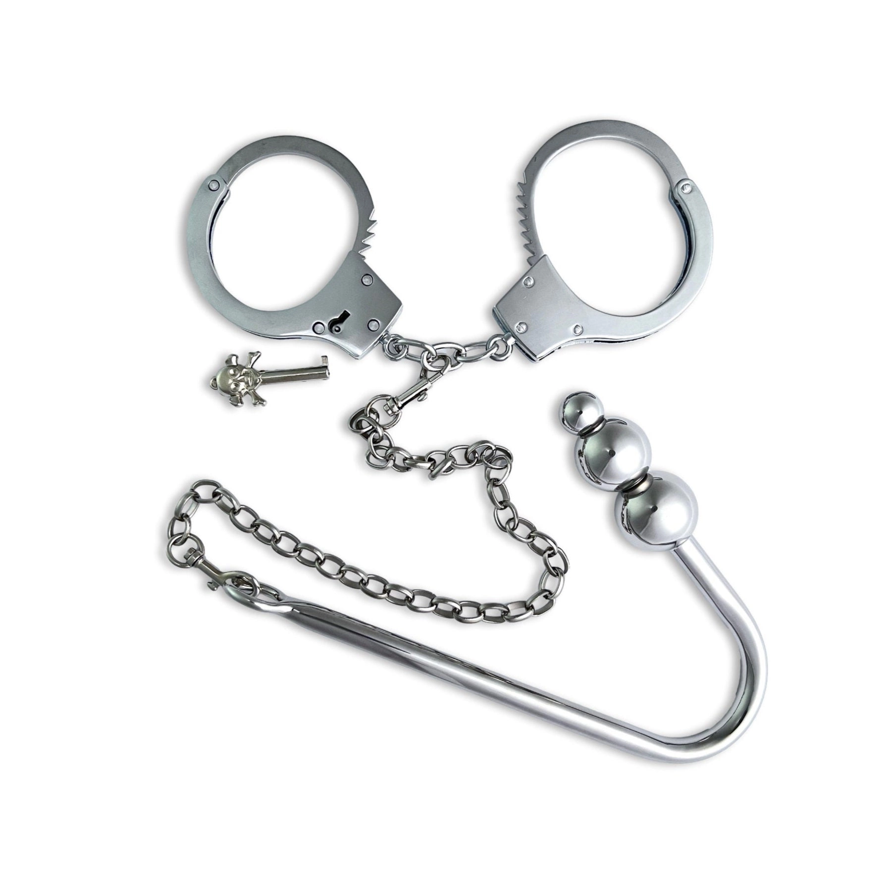 Anal Hook Sex Toy Attached to Handcuffs