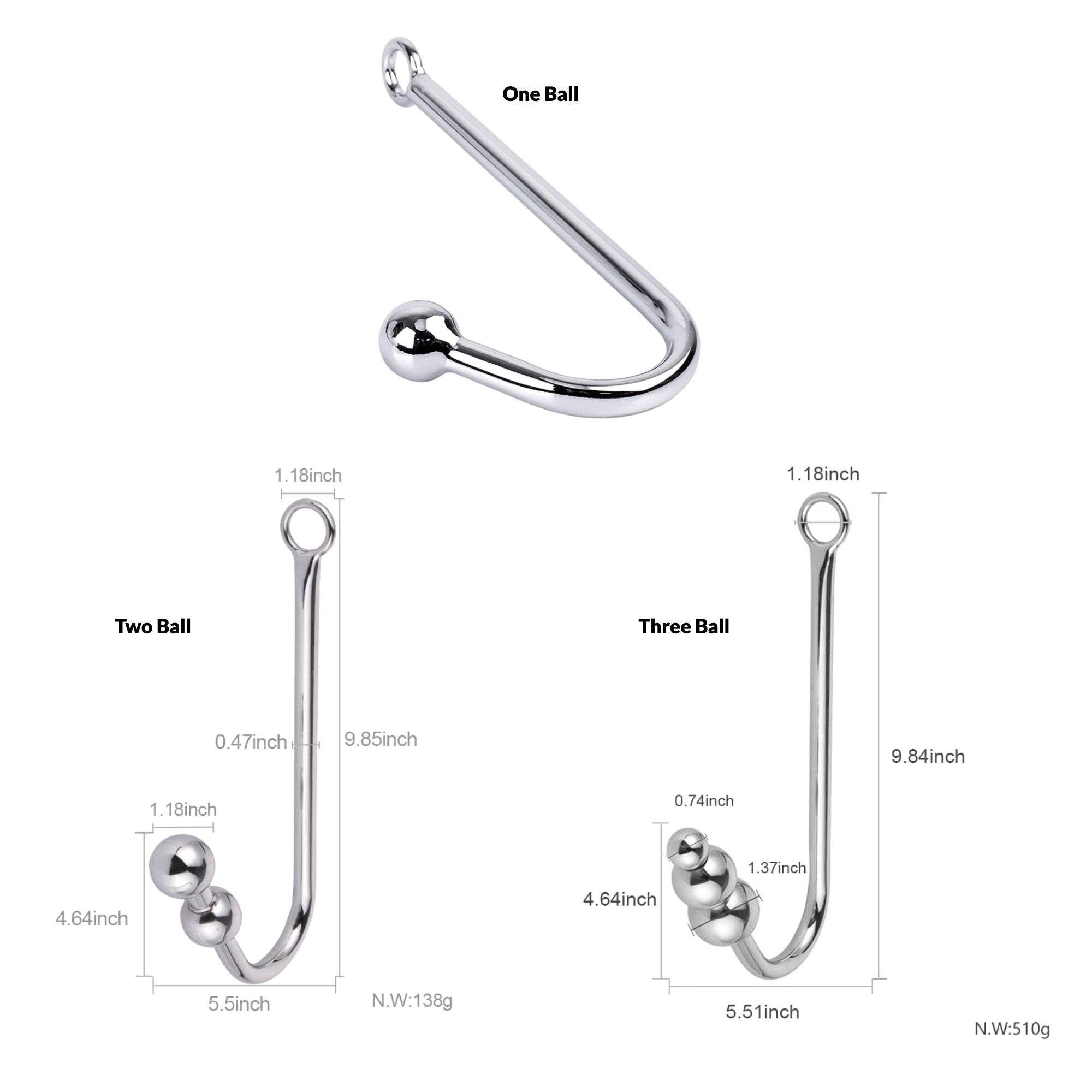 Anal Hook Sex Toy Attached to Handcuffs