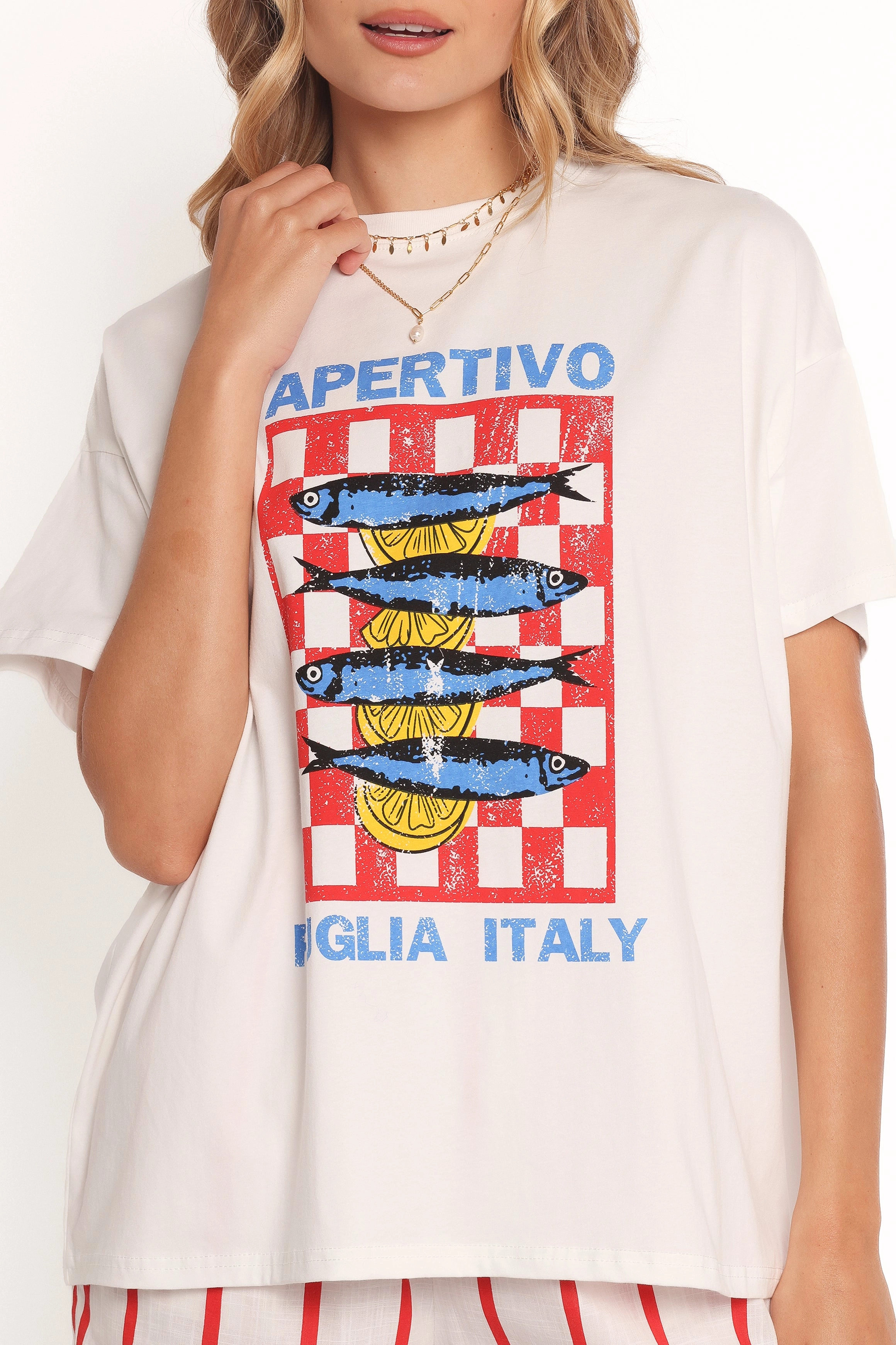 Apertivo Tee Set - White Red Apertivo