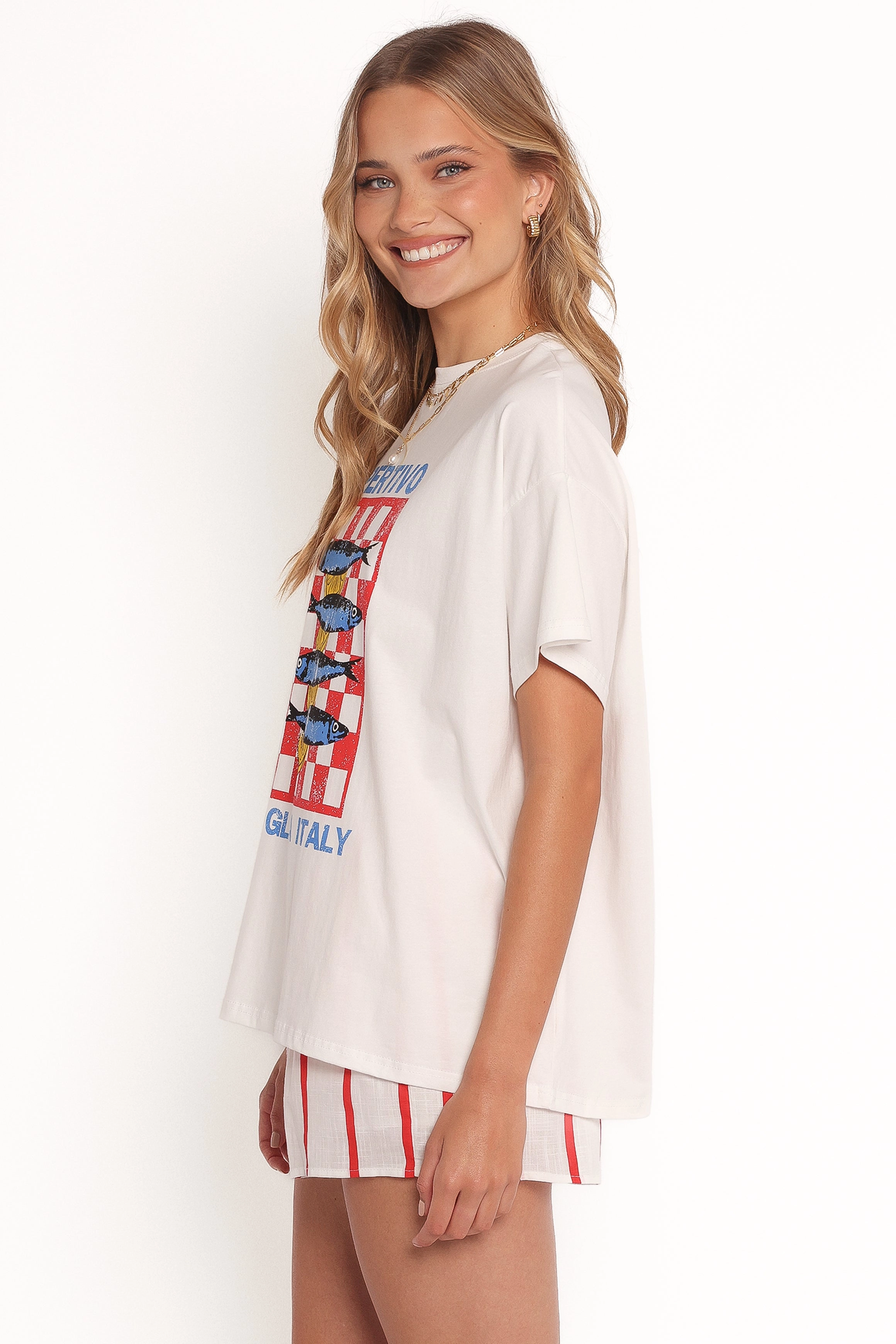 Apertivo Tee Set - White Red Apertivo
