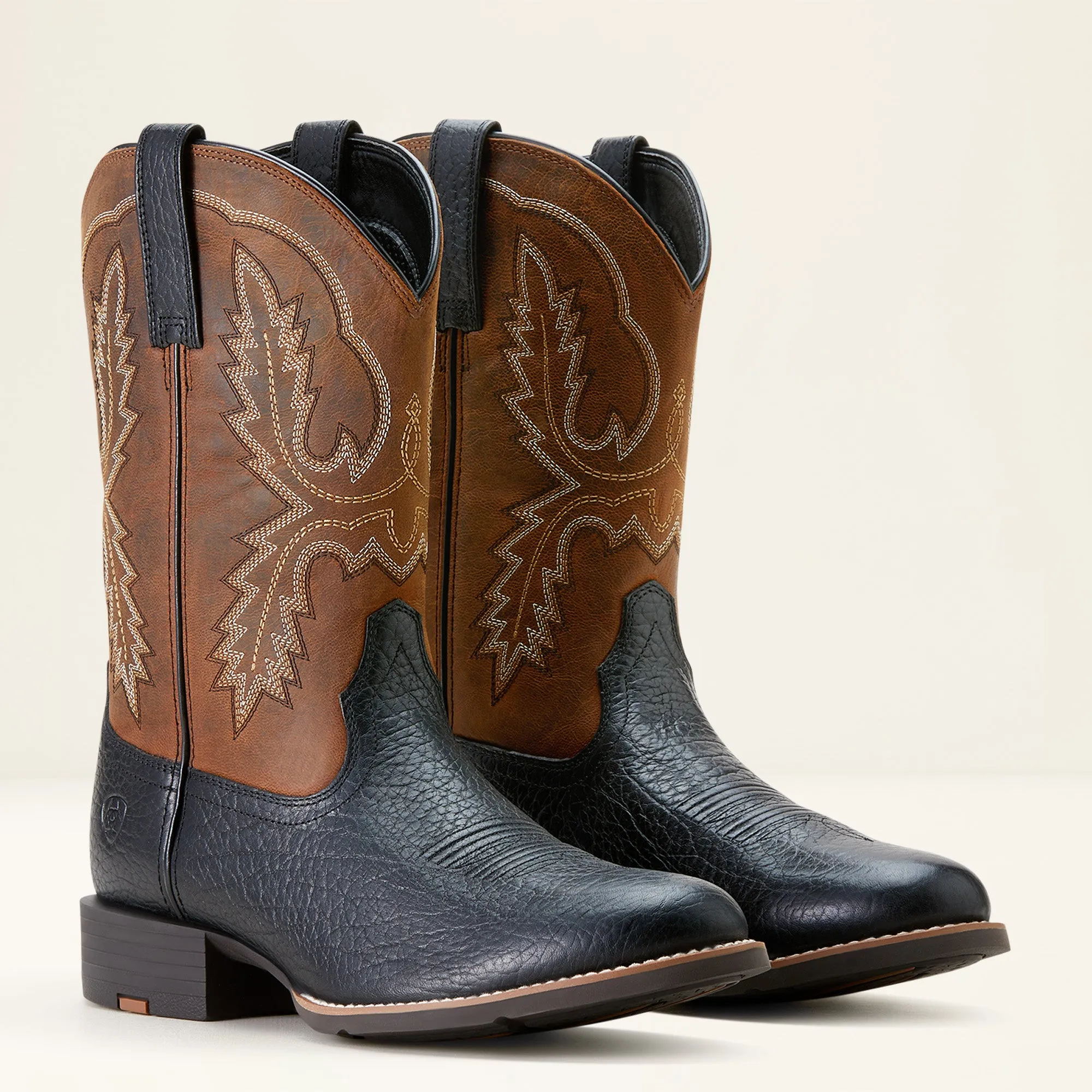 Ariat Mens 10053659 Sport Stratten in Black and Hawthorn Chestnut