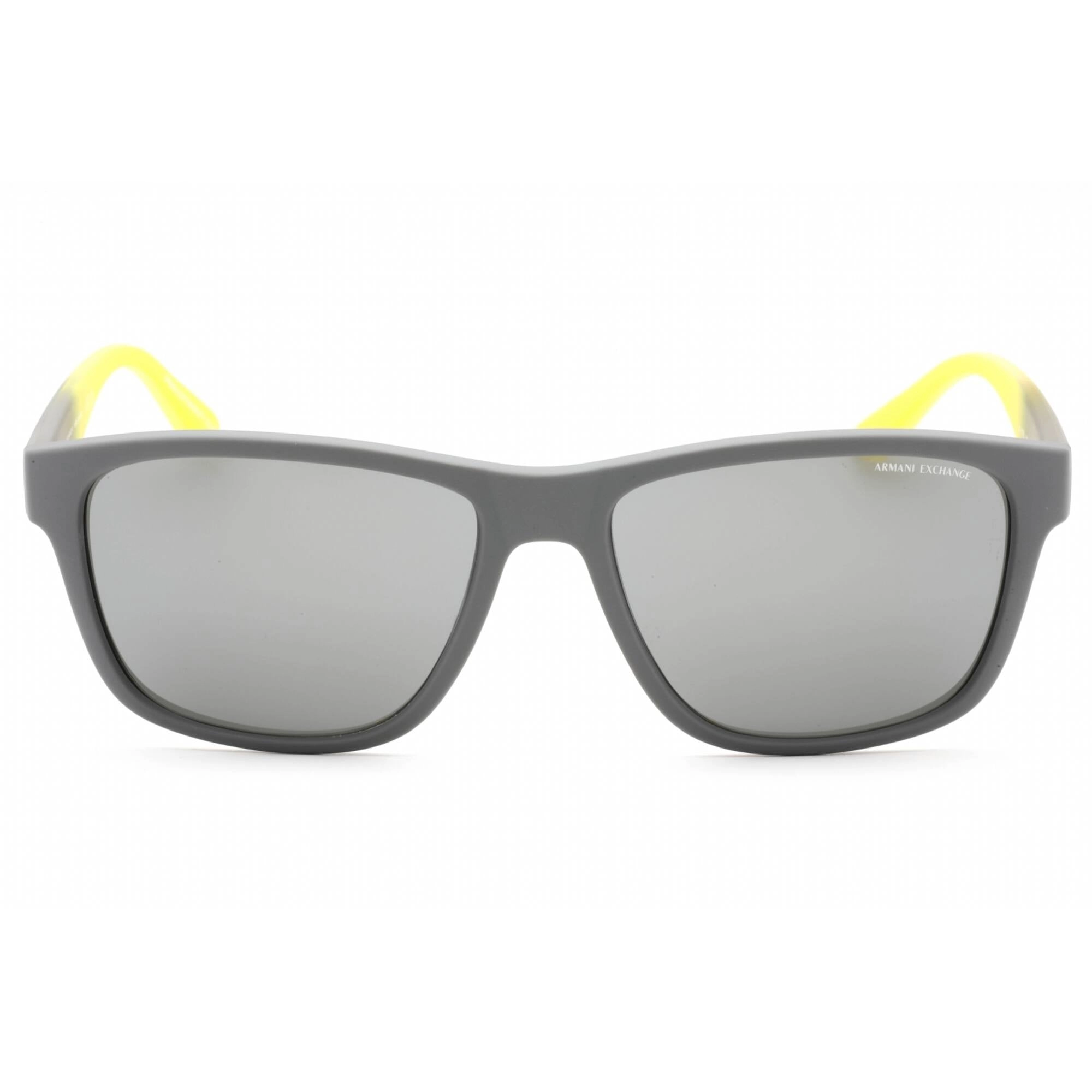 Armani Exchange Men's Sunglasses - Matte Grey Square Plastic Frame | 0AX4135S 81806G