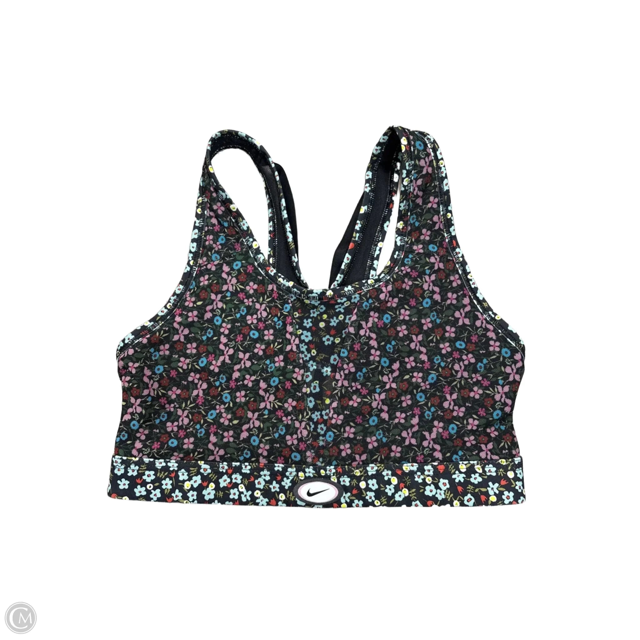 Athletic Bra By Nike In Floral Print, Size: S