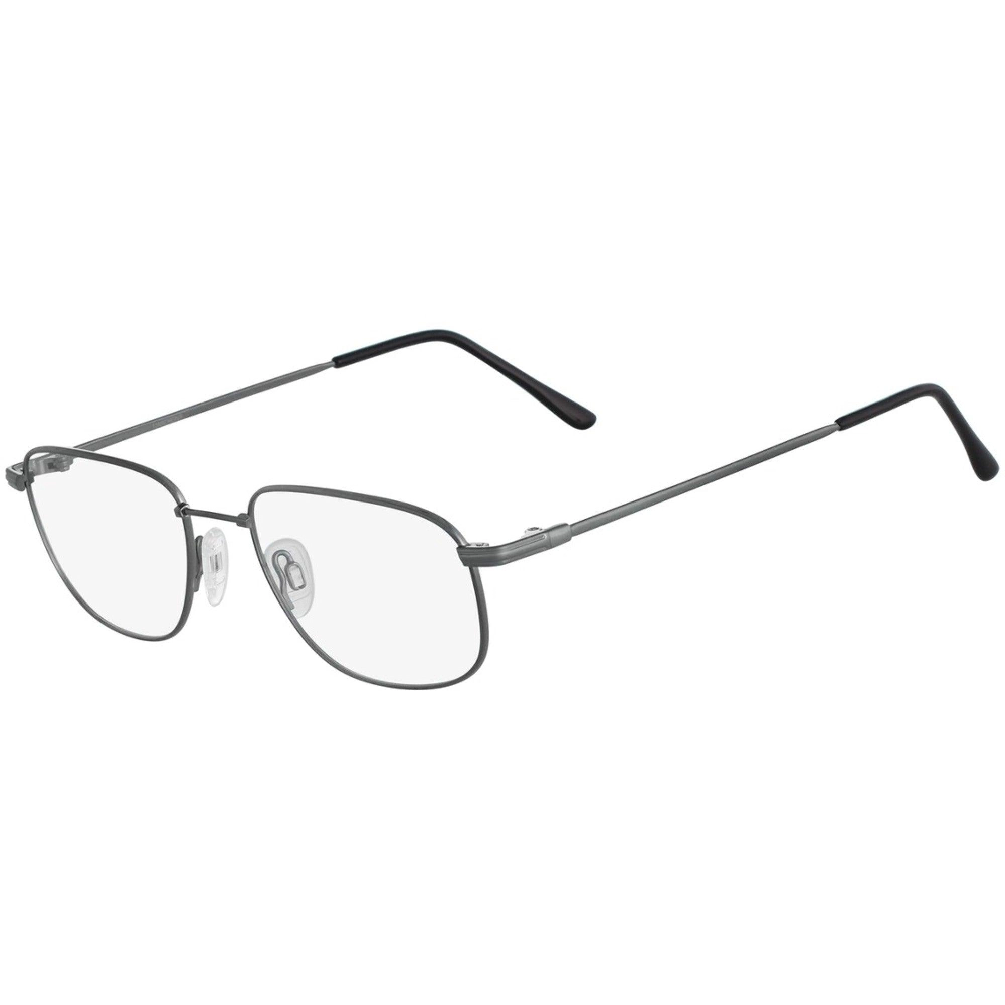 Autoflex Men's Eyeglasses - Gunmetal Metal Full Rim Frame Demo Lens | AUTOFLEX 54 033