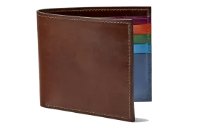 Bifold Wallet Multi Stripe - Ebony Handpainted