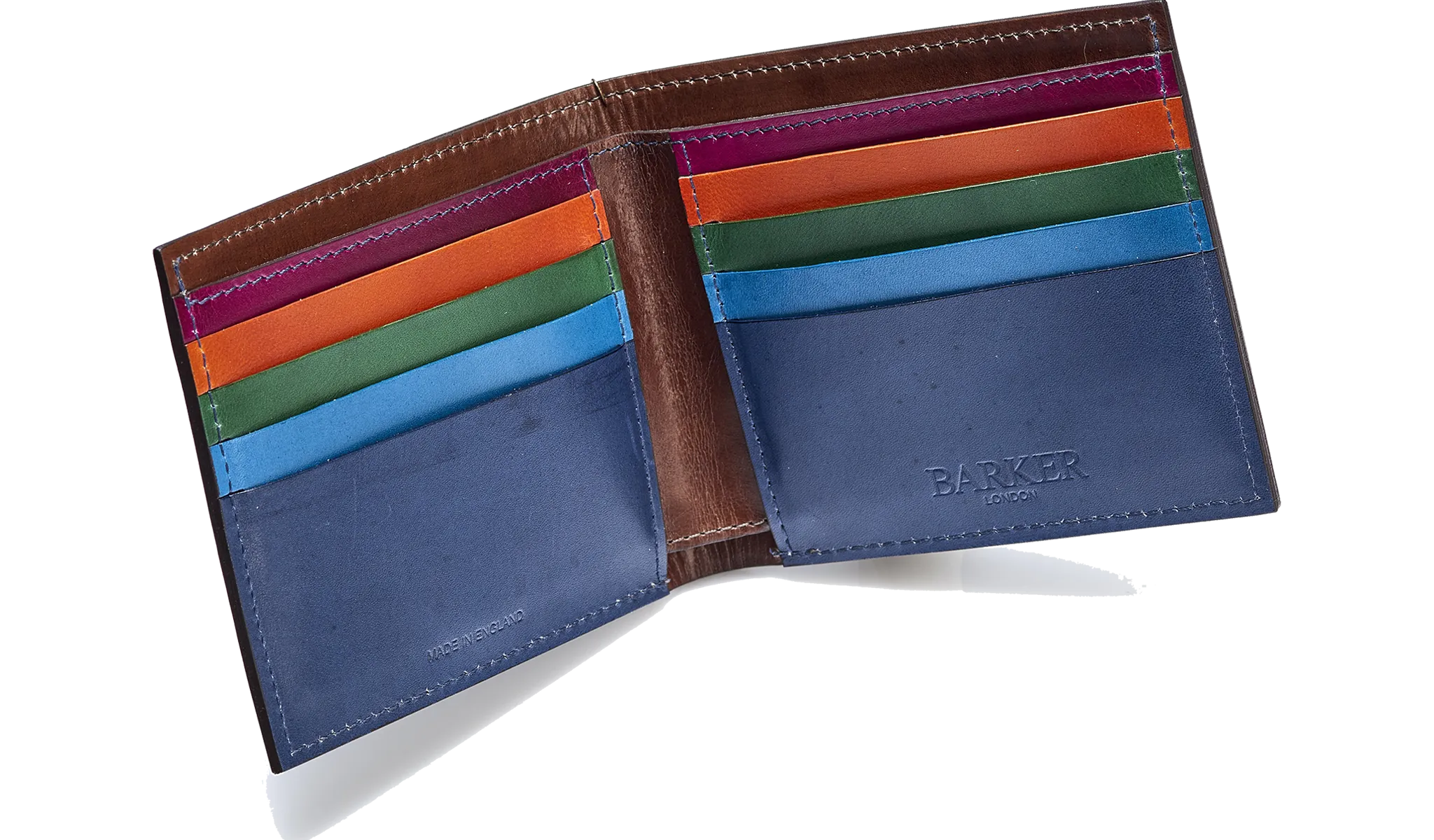Bifold Wallet Multi Stripe - Ebony Handpainted