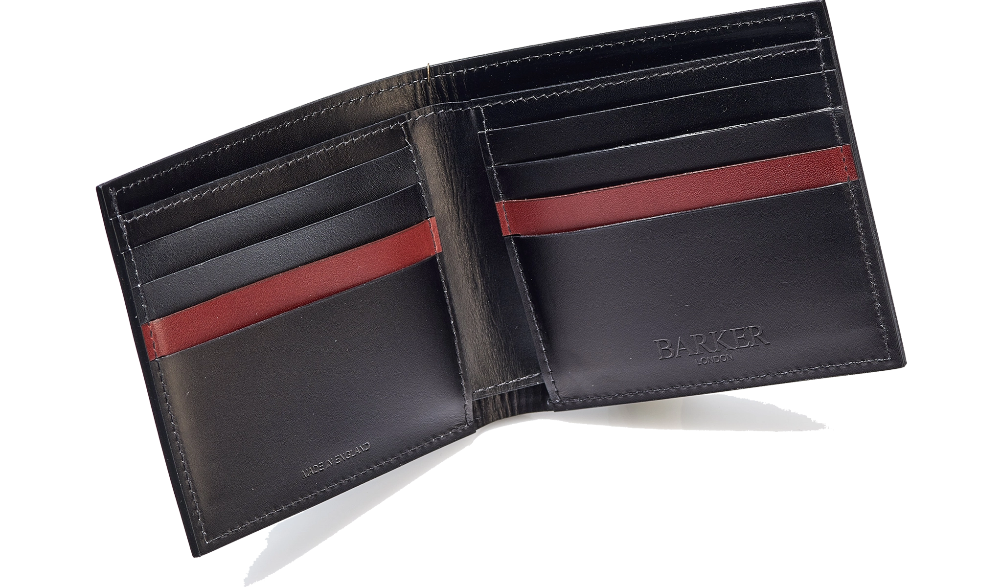Bifold Wallet One Stripe - Black Calf