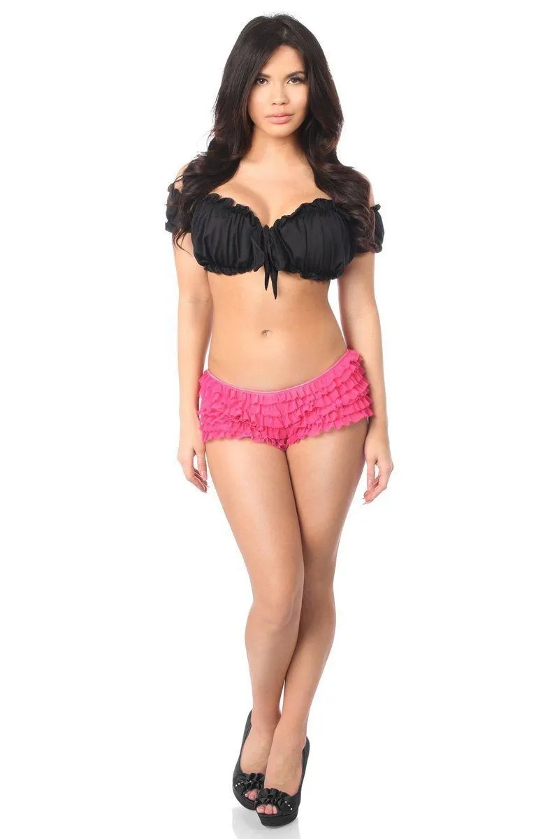 Black Peasant Top by Daisy