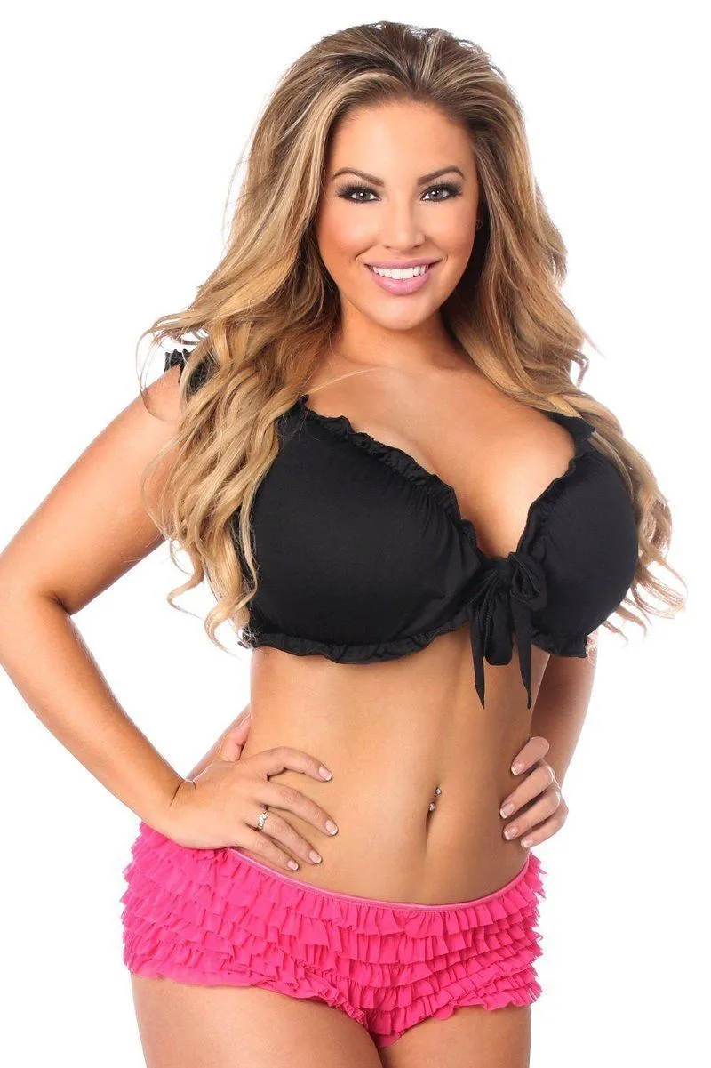 Black Peasant Top by Daisy