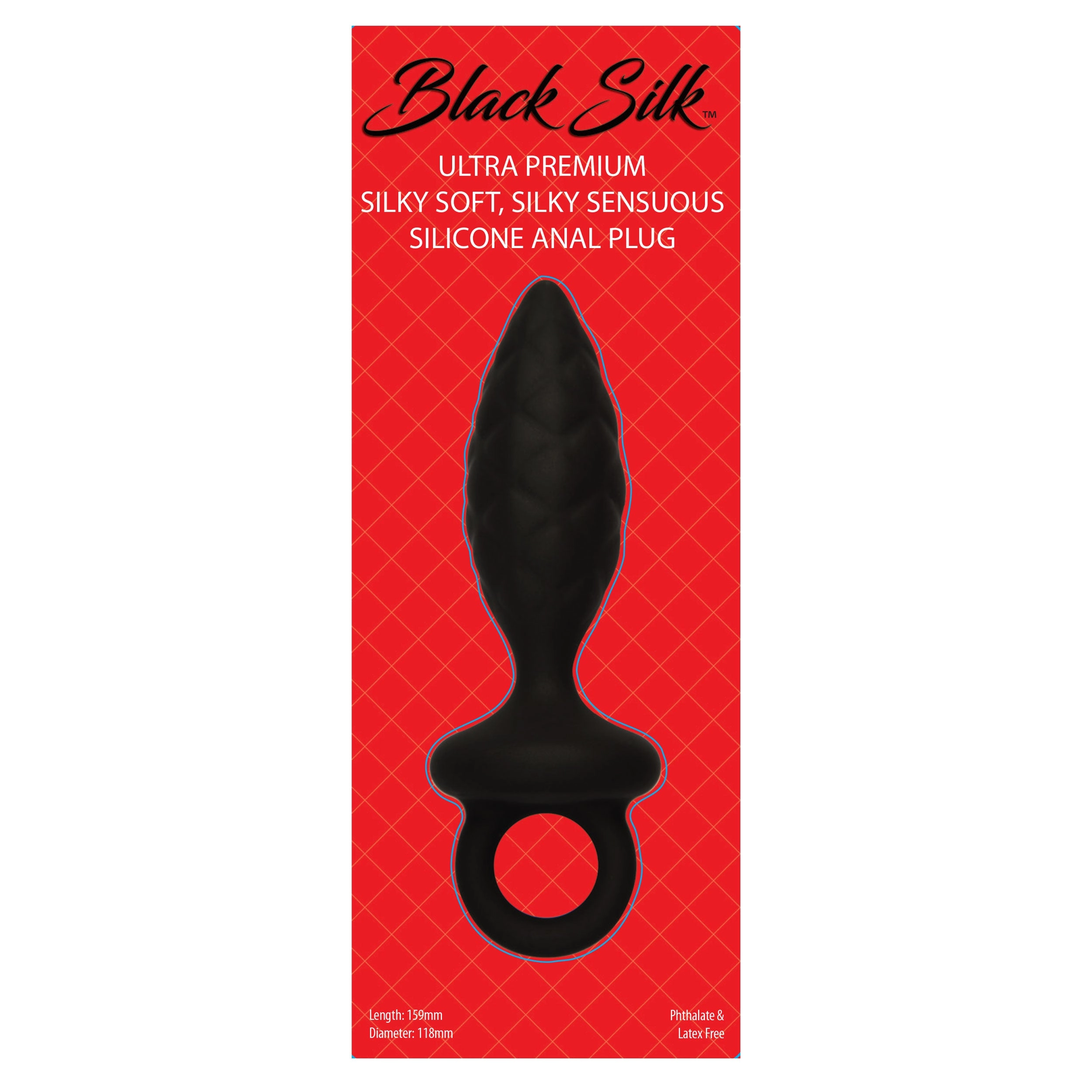 Black Silk Large Anal Plug