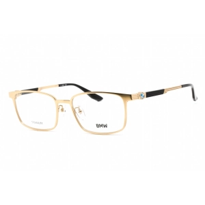 BMW Men's Eyeglasses - Full Rim Pale Gold Metal Rectangular Shape Frame | BW5049-H 032
