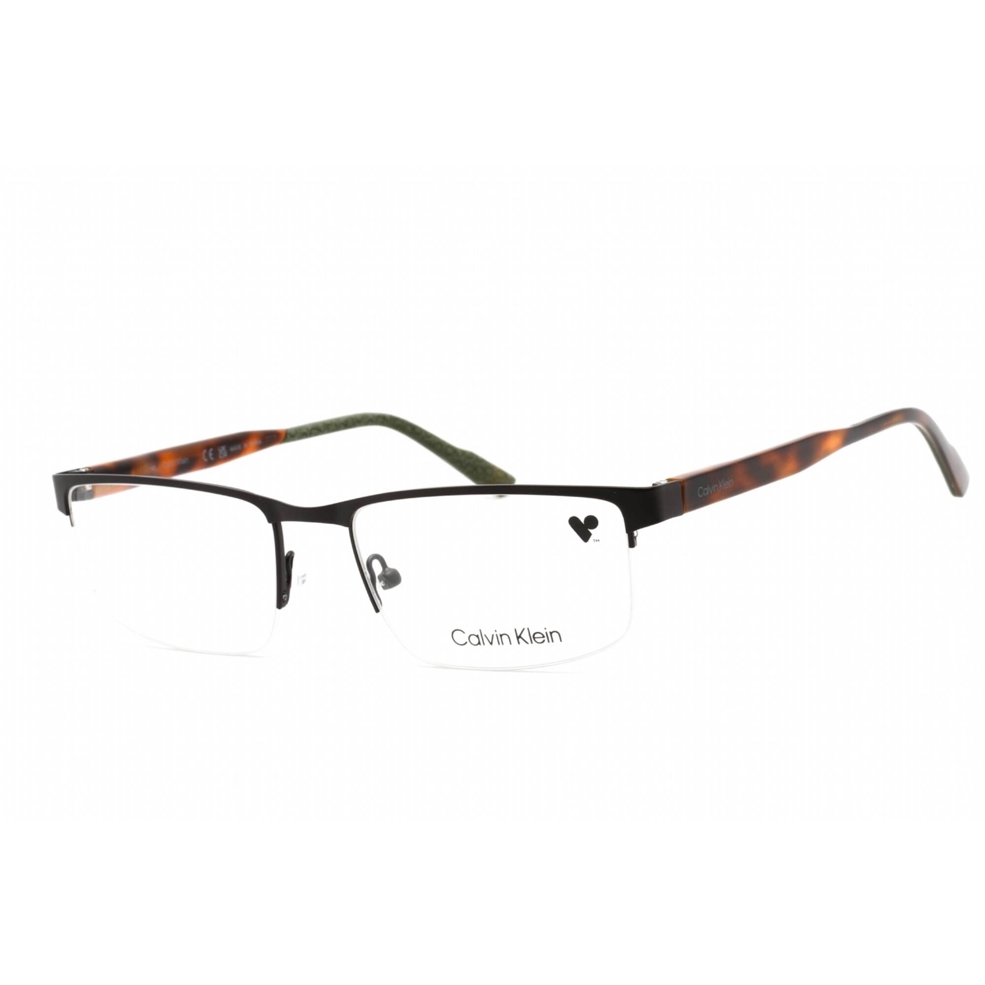 Calvin Klein Men's Eyeglasses - Brown Metal Rectangular Shape Frame | CK21126 200