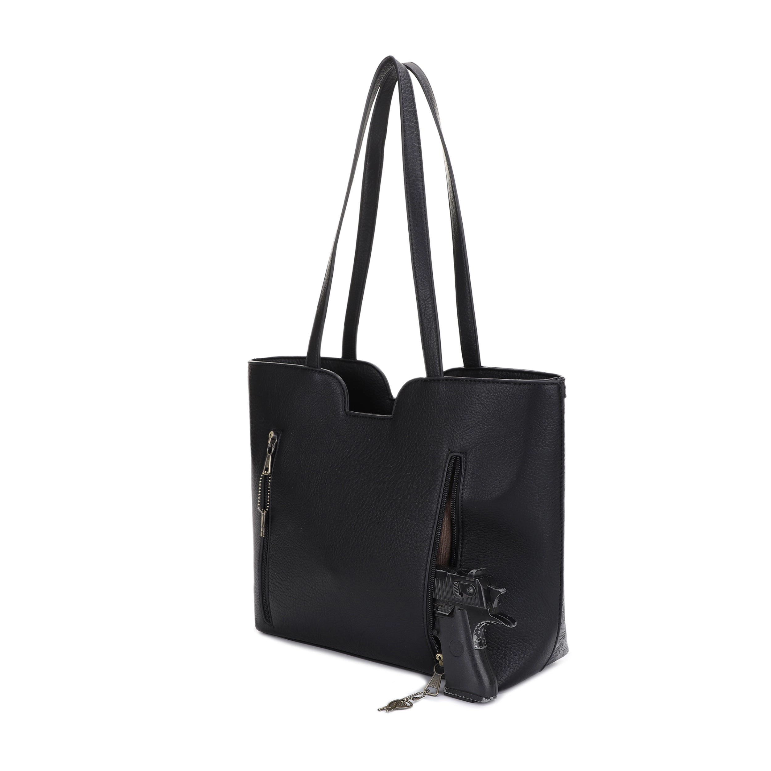 Cassidy Concealed Carry Tooled Tote Bag with Matching Wallet
