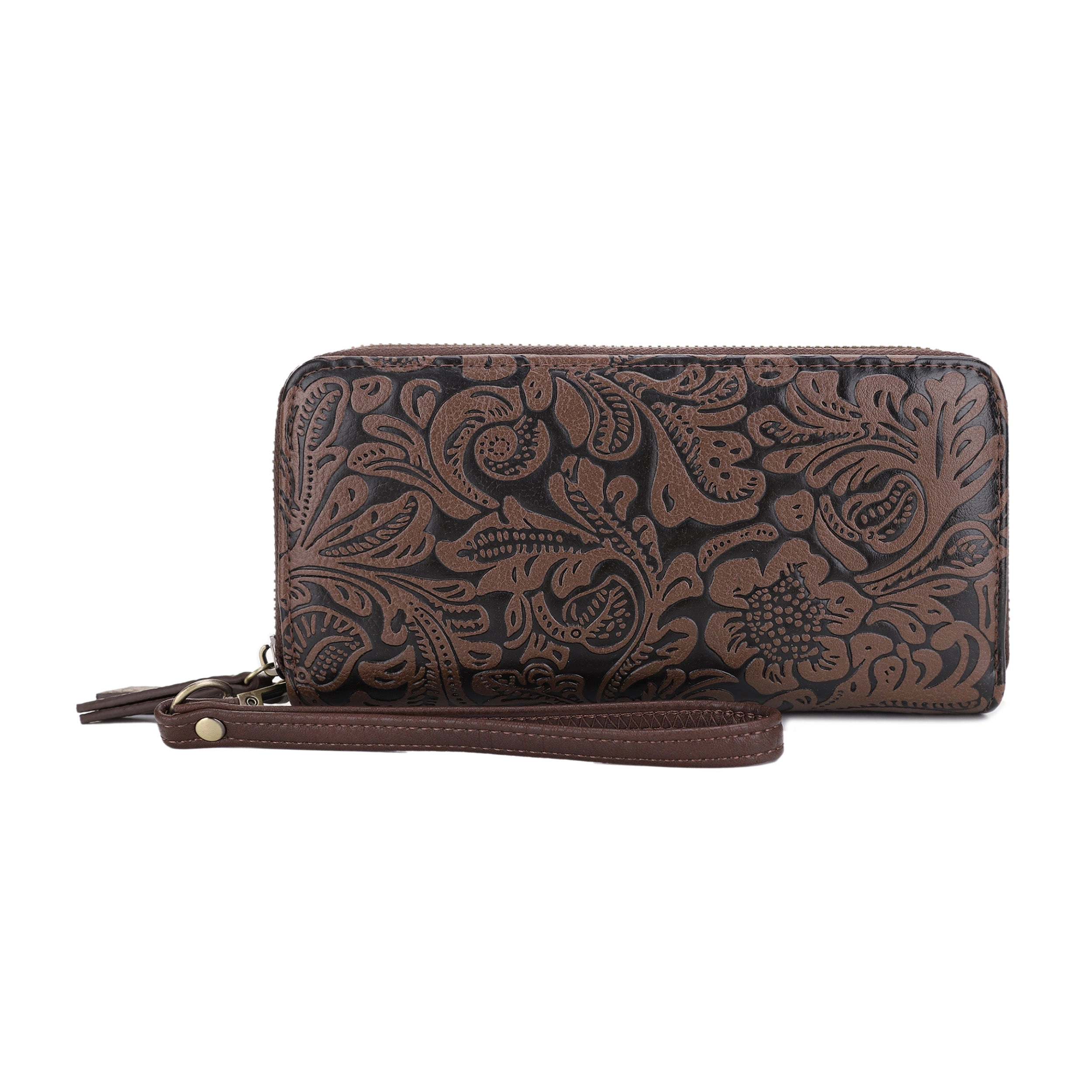 Cassidy Concealed Carry Tooled Tote Bag with Matching Wallet