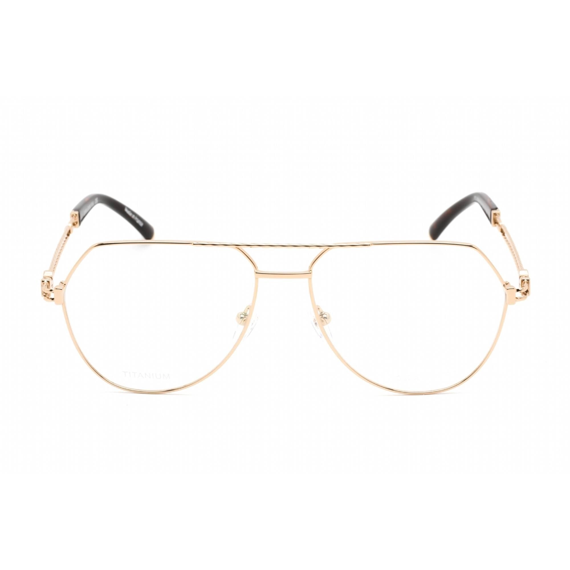 Charriol Men's Eyeglasses - Shiny Gold Titanium Aviator Shape Frame | PC75086 C01