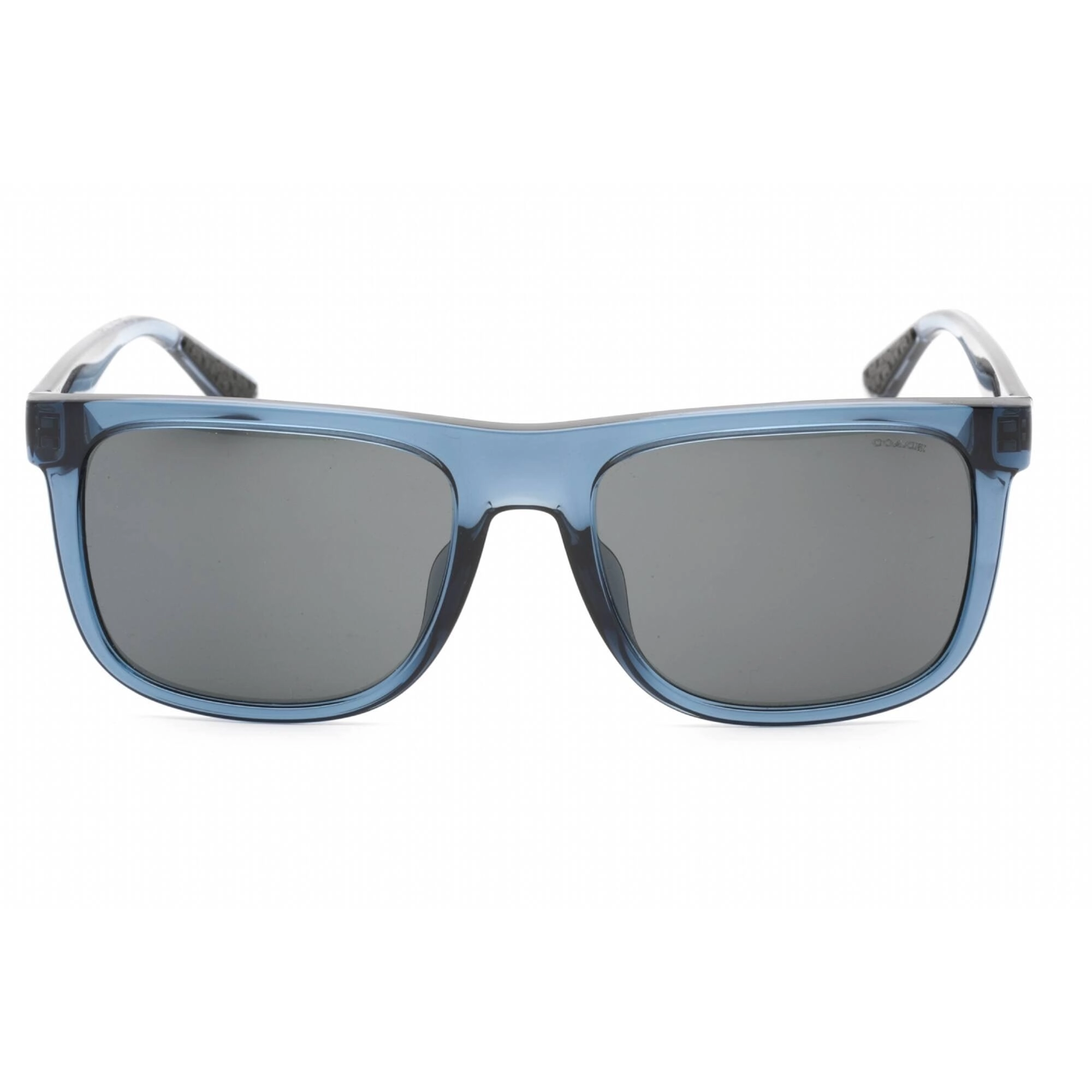 Coach Men's Sunglasses - Blue Lens Transparent Blue Square Frame | 0HC8367U 575887