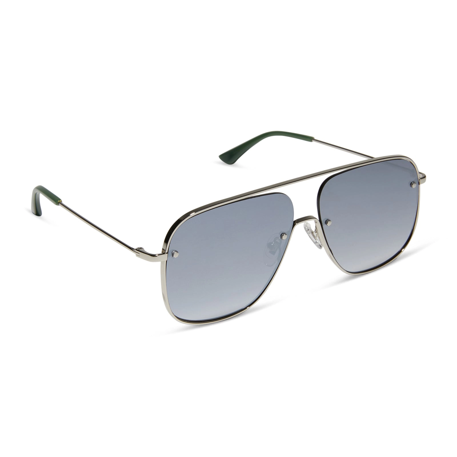 CYNTHIA - SILVER W ALPINE TEMPLE TIPS   GREY GRADIENT WITH SILVER FLASH   POLARIZED SUNGLASSES