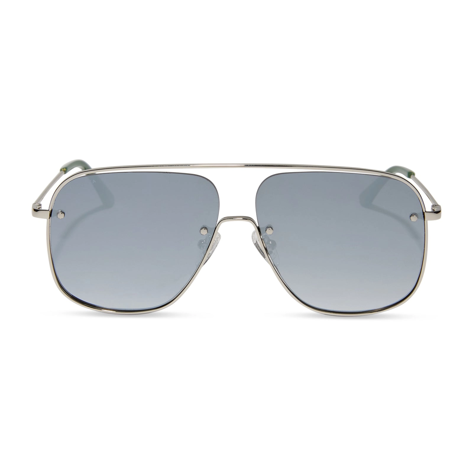 CYNTHIA - SILVER W ALPINE TEMPLE TIPS   GREY GRADIENT WITH SILVER FLASH   POLARIZED SUNGLASSES