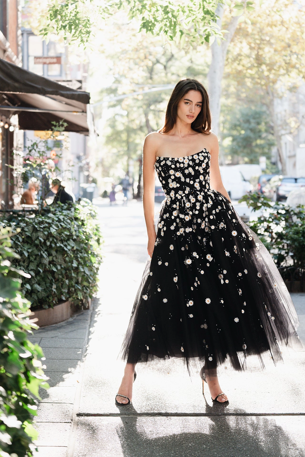 Daisy Embroidered Tulle Dress