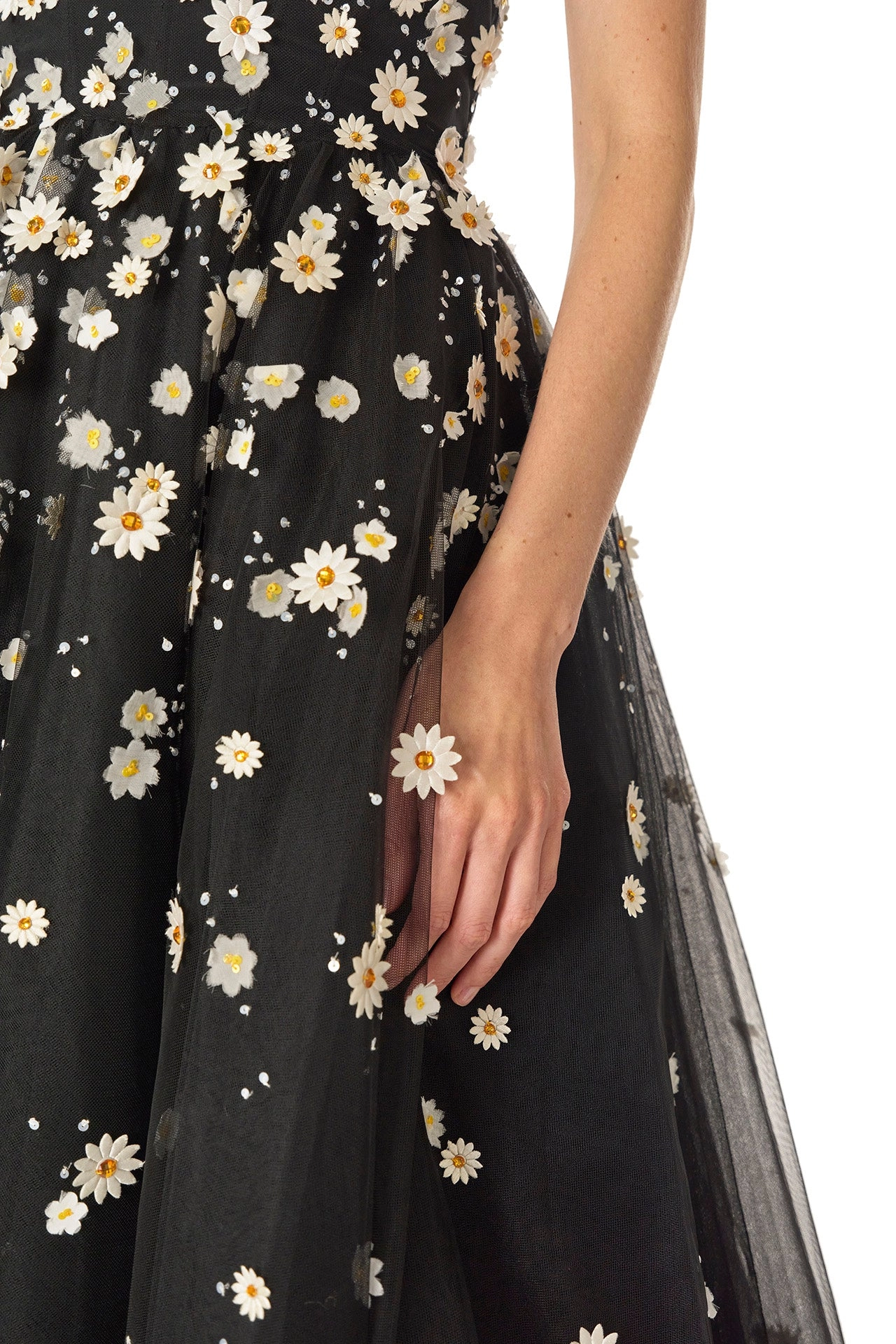 Daisy Embroidered Tulle Dress