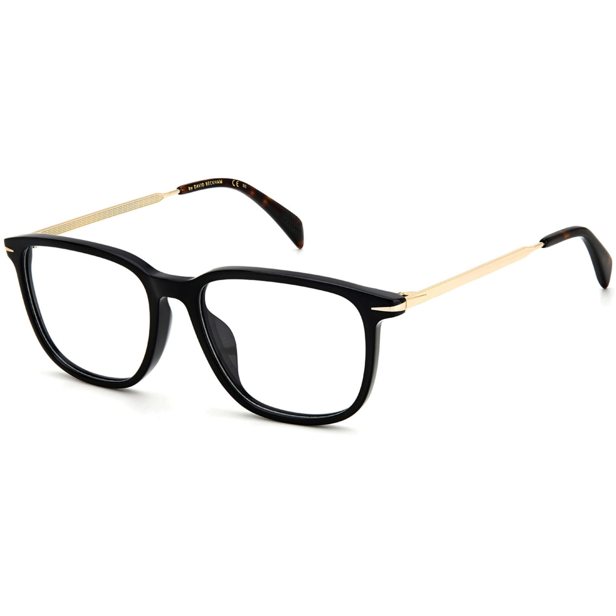 David Beckham Men's Eyeglasses - Black Gold Plastic/Metal Frame | DB-7074/F 02M2