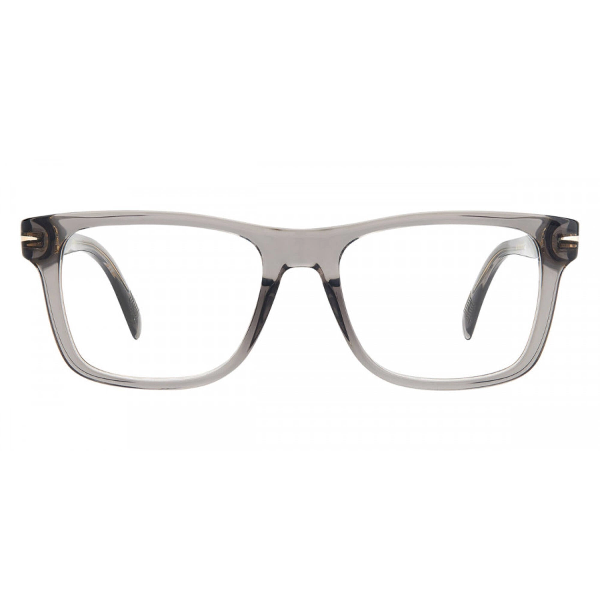 David Beckham Men's Eyeglasses - Grey Rectangular Full Rim Frame | DB-1073 0KB7