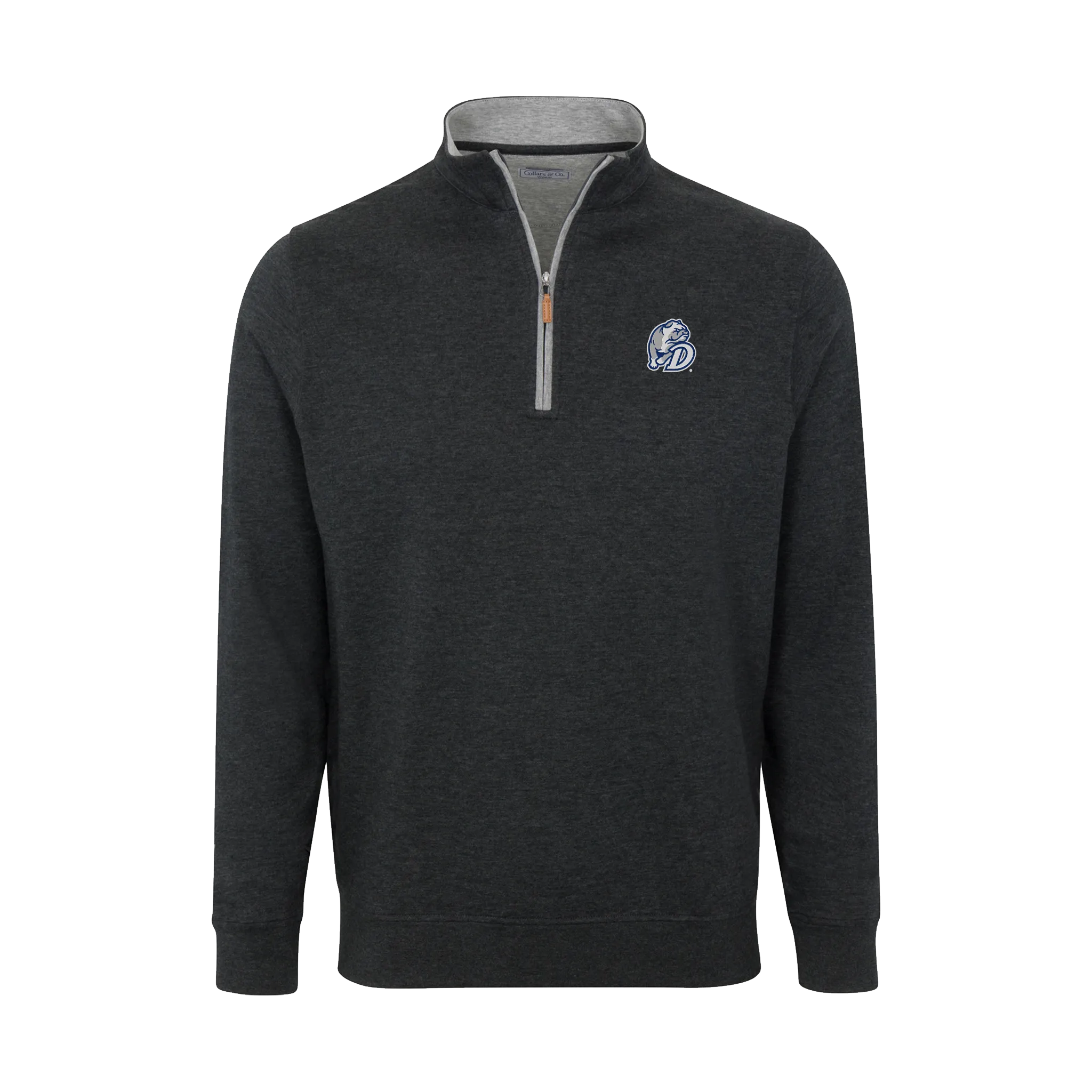 Drake Charcoal Heather Cloud Cotton Quarter Zip Pullover
