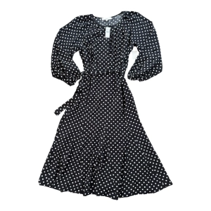 Dress Casual Midi By Loft In Polkadot Pattern, Size:6