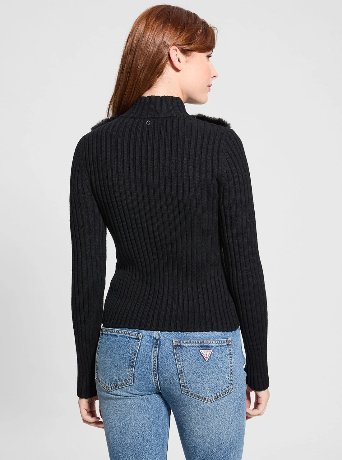 Eco Black Fur Mix Mila Cardigan