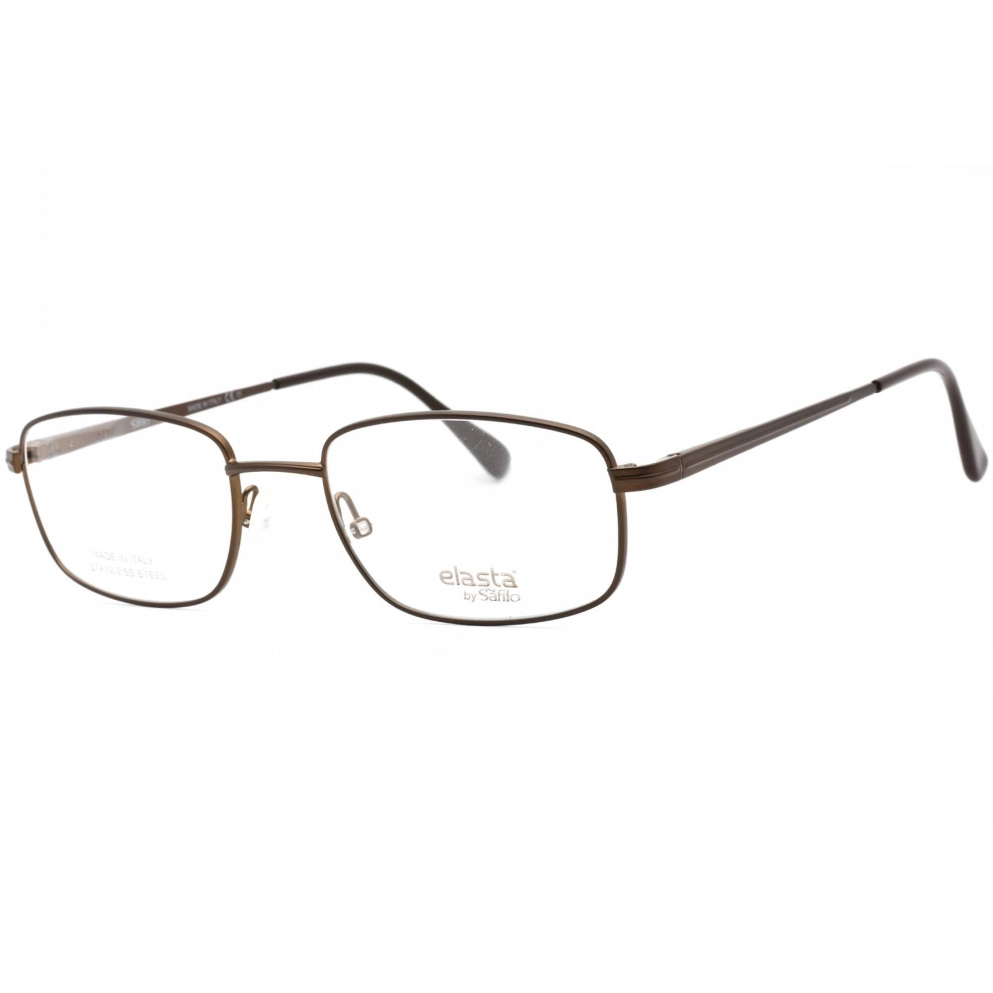 Elasta Men's Eyeglasses - Matte Brown Full Rim Rectangular Frame | E 7240 04IN 00