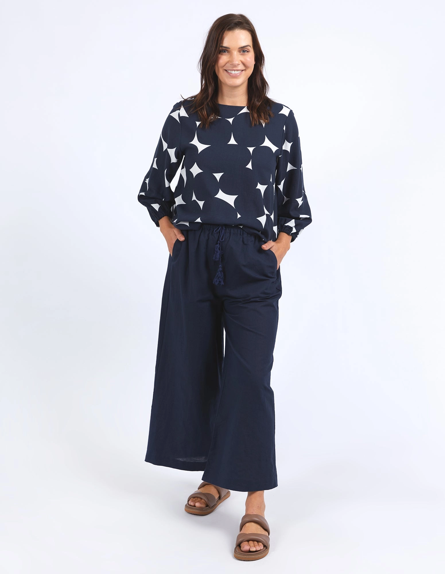 Elm Demi Spot Top Spot Print
