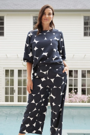 Elm Demi Spot Top Spot Print