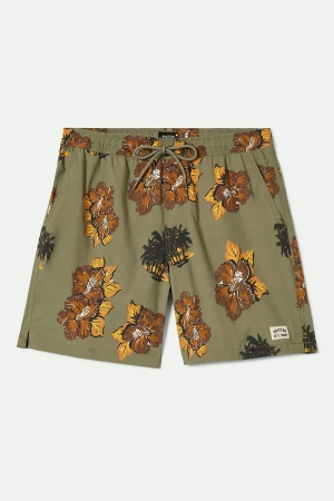 Everyday Stretch Hybrid Short 5.5 - Olive Surplus Floral