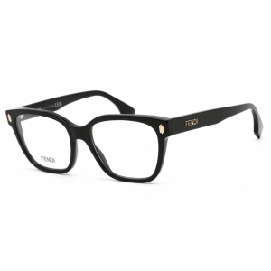 Fendi Men's Eyeglasses - Shiny Black Plastic Rectangular 52mm Frame | FE50055I 001