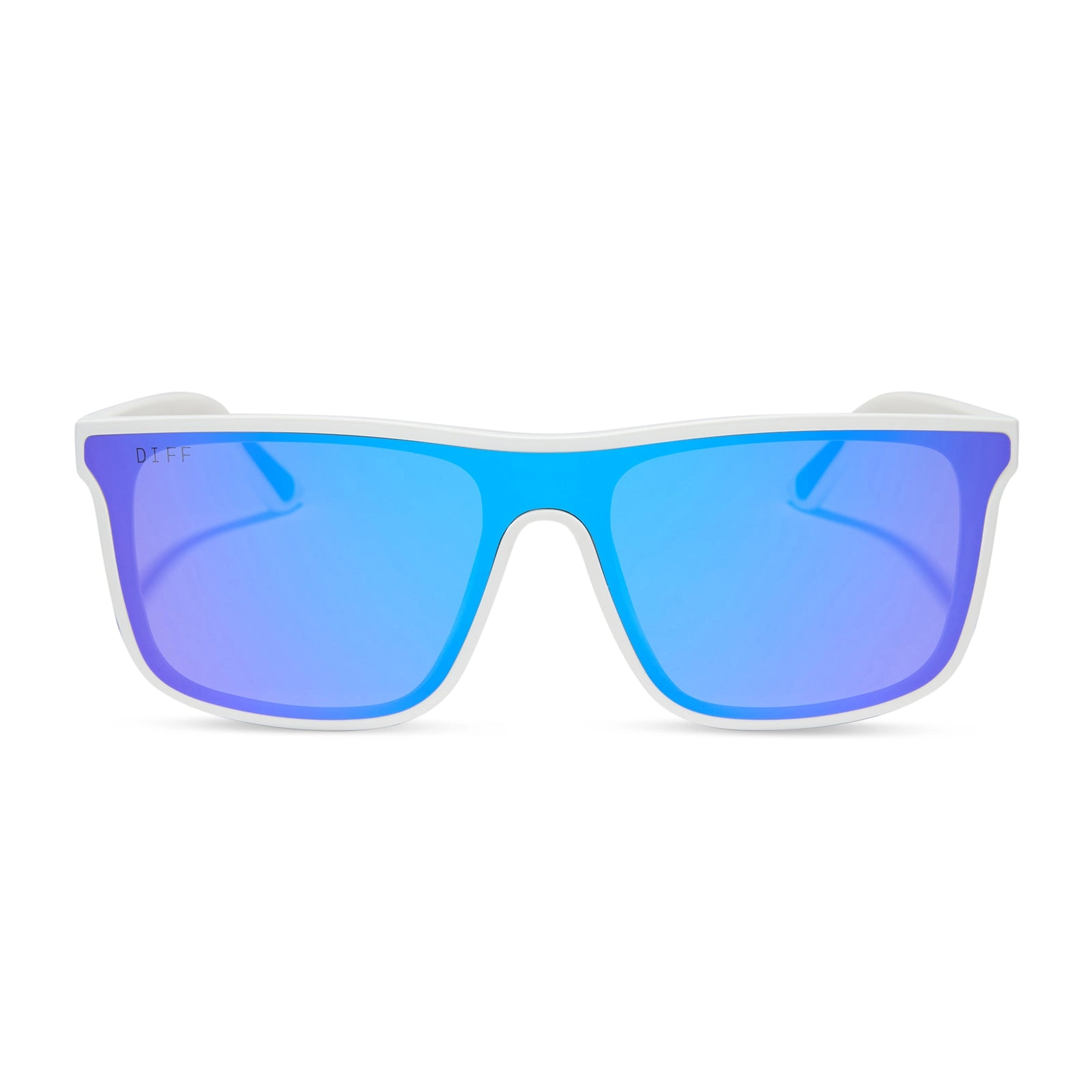 FLASH - MATTE WHITE   PURPLE MIRROR   POLARIZED SUNGLASSES