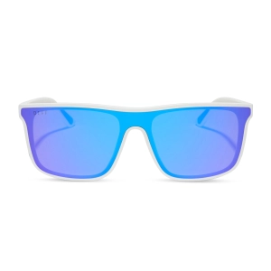 FLASH - MATTE WHITE   PURPLE MIRROR   POLARIZED SUNGLASSES