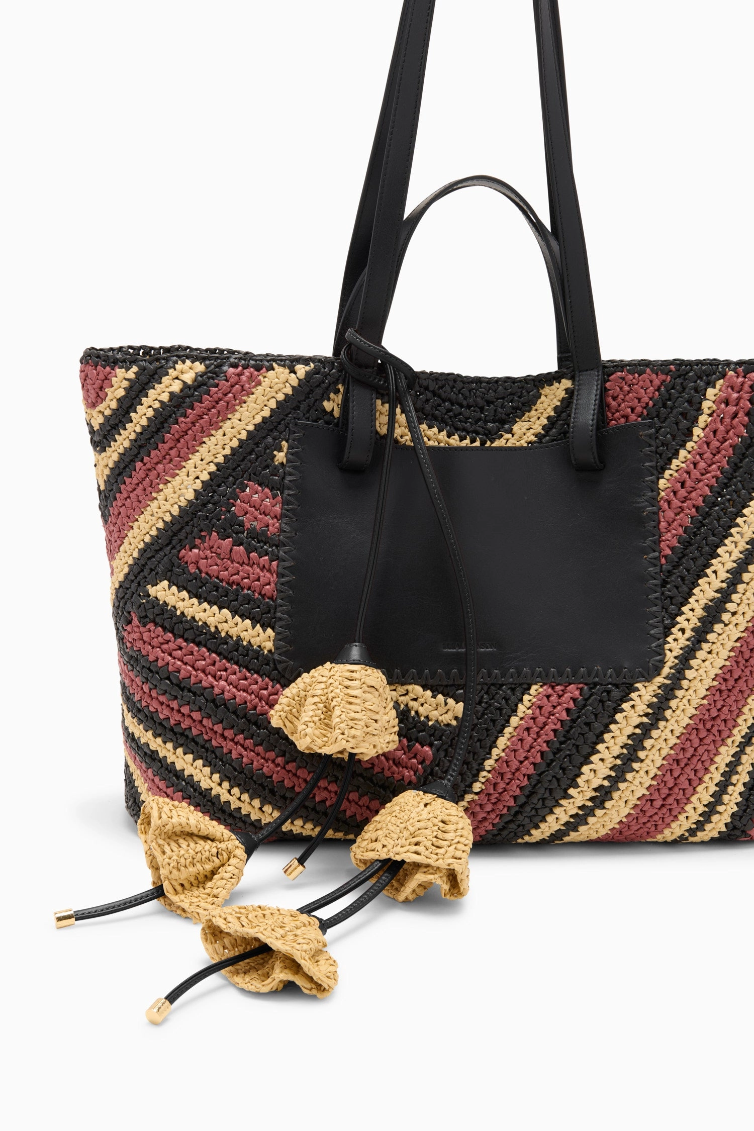 Flower Raffia Charm - Canyon Stripe