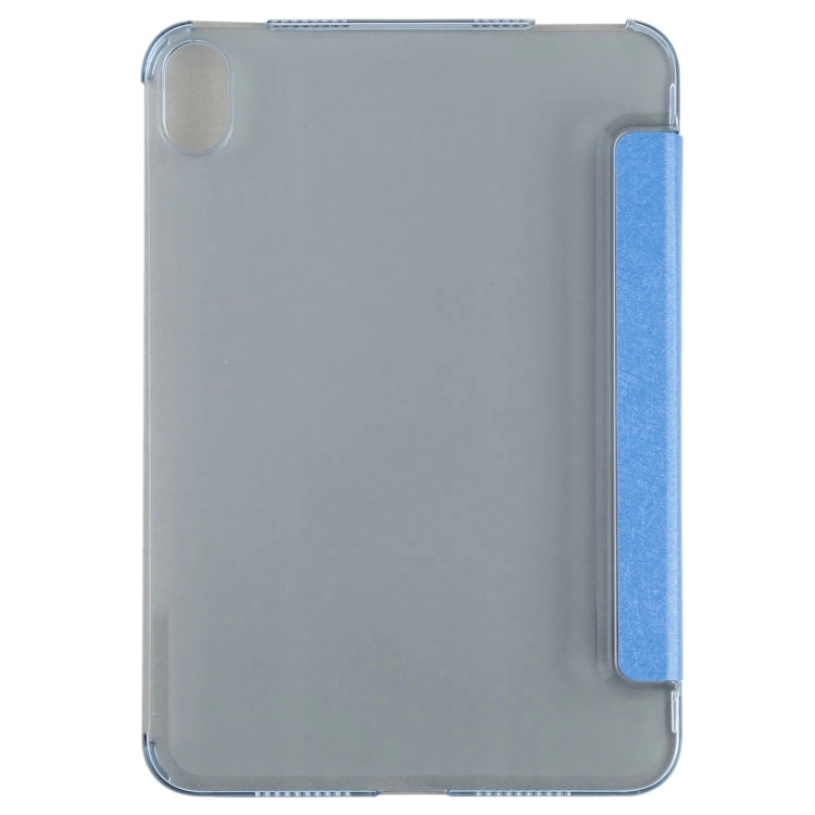 For iPad Mini Silk Texture Three-fold Horizontal Flip Leather Tablet Case with Holder