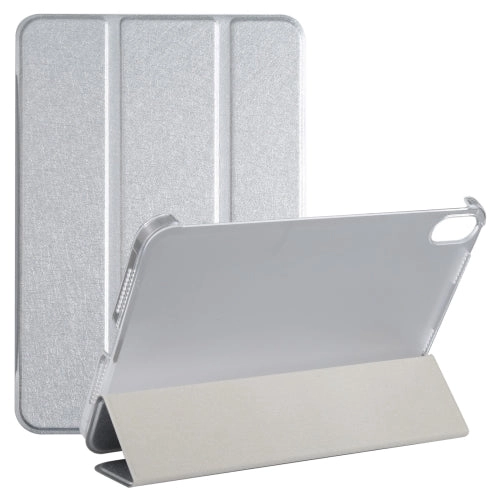 For iPad Mini Silk Texture Three-fold Horizontal Flip Leather Tablet Case with Holder