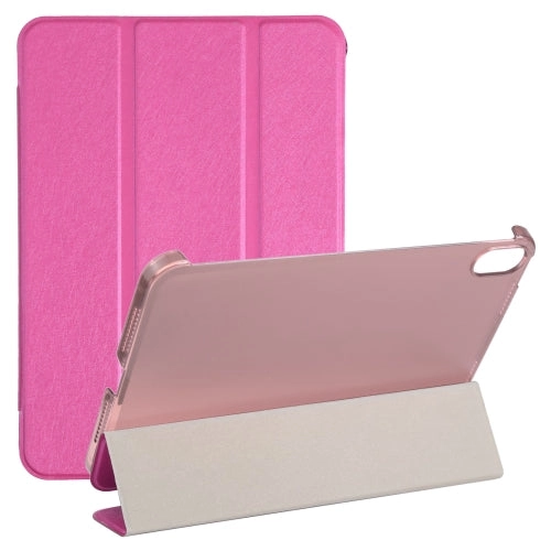 For iPad Mini Silk Texture Three-fold Horizontal Flip Leather Tablet Case with Holder