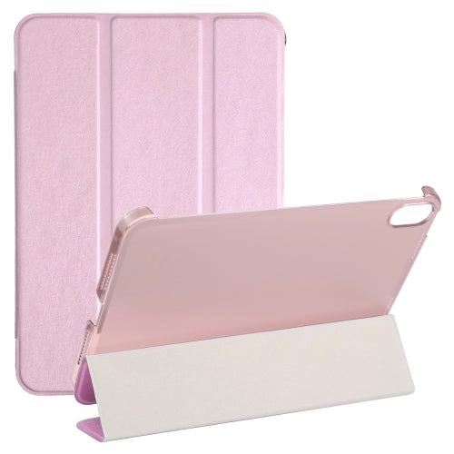 For iPad Mini Silk Texture Three-fold Horizontal Flip Leather Tablet Case with Holder