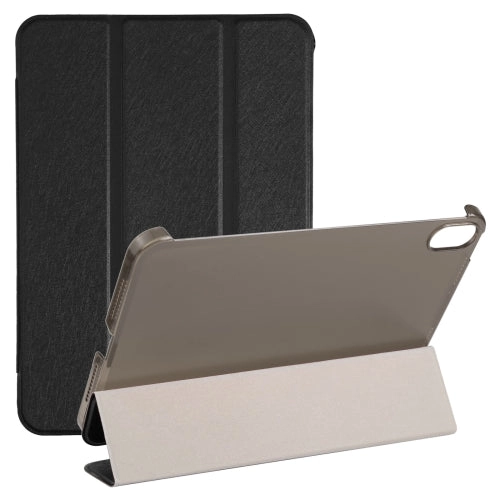 For iPad Mini Silk Texture Three-fold Horizontal Flip Leather Tablet Case with Holder