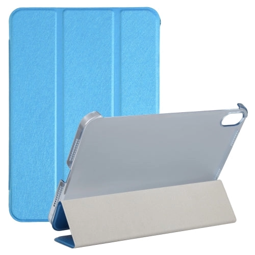 For iPad Mini Silk Texture Three-fold Horizontal Flip Leather Tablet Case with Holder