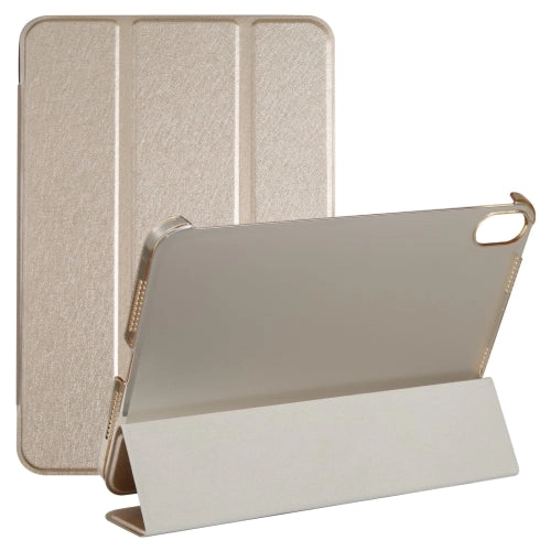 For iPad Mini Silk Texture Three-fold Horizontal Flip Leather Tablet Case with Holder