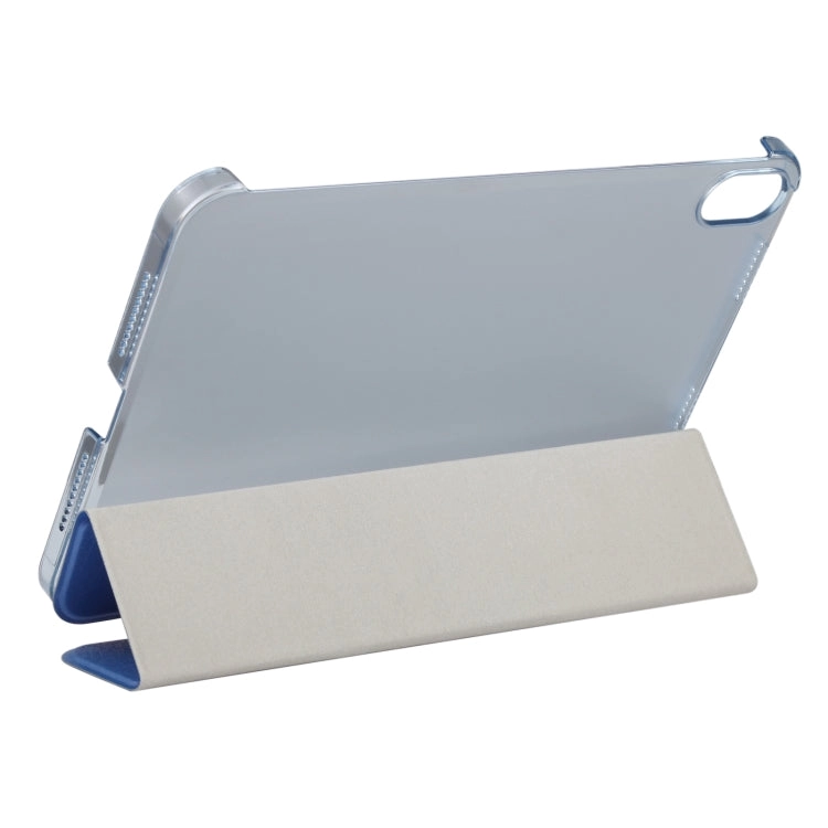For iPad Mini Silk Texture Three-fold Horizontal Flip Leather Tablet Case with Holder