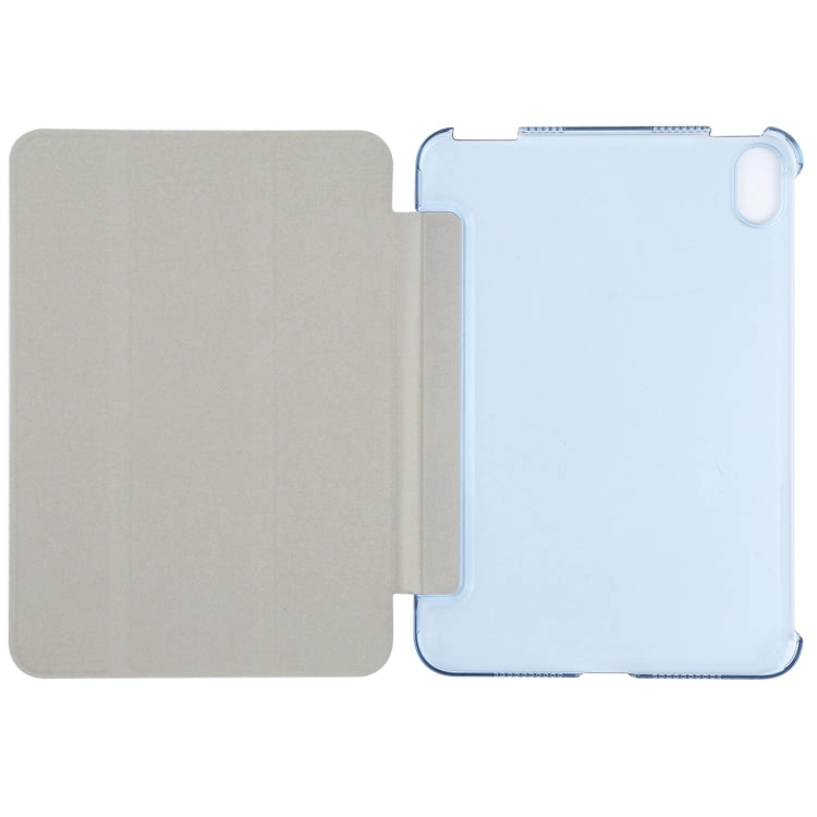 For iPad Mini Silk Texture Three-fold Horizontal Flip Leather Tablet Case with Holder